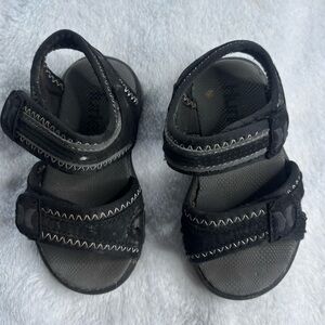 Hurley Kids Black Sandals with Gray Accents